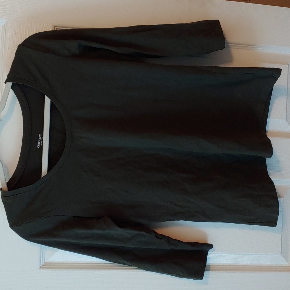 Dark Olive Green Chadwicks top, size M!